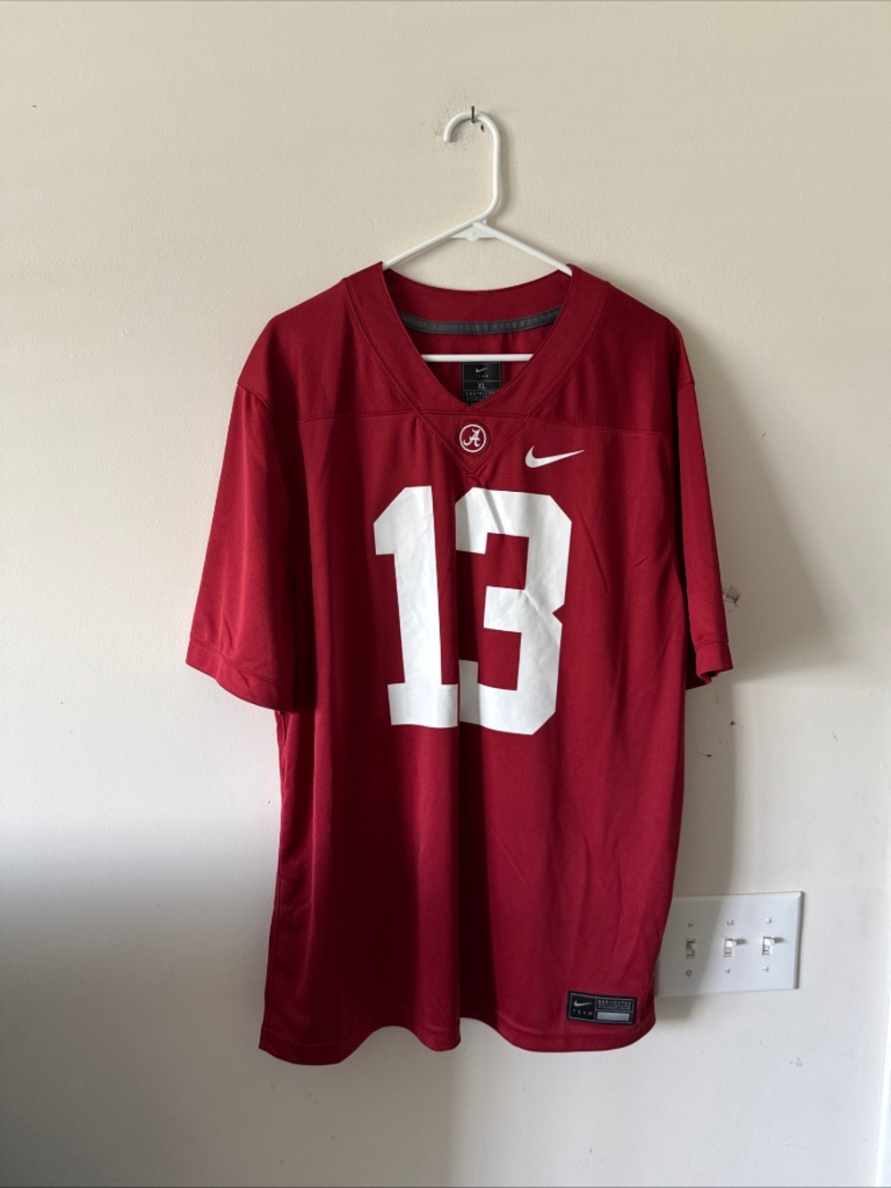 Men’s Nike Tua Tagovailoa #13 Alabama Crimson Tide Game Jersey Sz XL - Red RARE